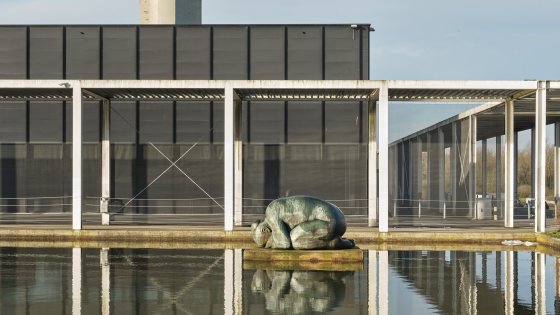 Foto van het beeld La Grande Caille van George Grard aan Kortrijk expo