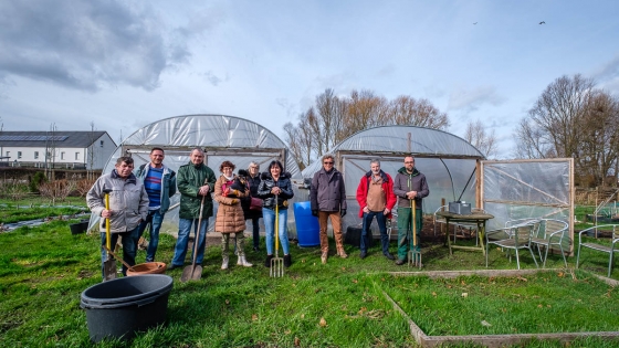 De samentuin op de Venning is ook een ontmoetingsplek. Foto Kattoo