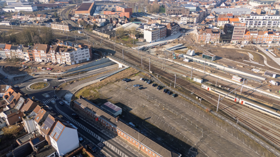 Werken Appeltuin februari 2025 dronebeeld