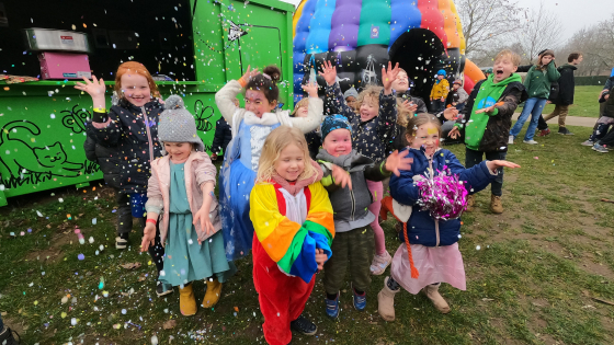 Spelen bij speelpleinwerking Wasper