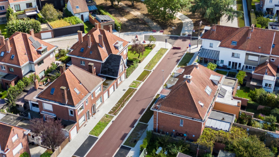 Groene verbinding Deelgebied Astridpark – Weversstraat dronebeeld